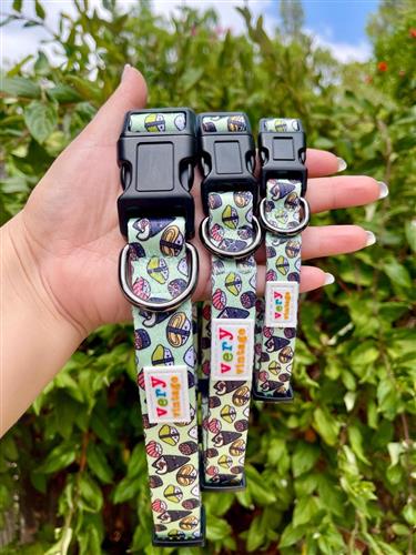 Sushi Dog Collar | Adjustable Dog Collar | Novelty Pet Collar | Cute Food Print Collar | Eco-Friendly Pet Collar | Soy Cute