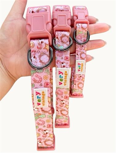 Western Dog Collar | Pink Cactus Print Collar | Adjustable Dog Collar | Eco-Friendly Pet Collar | Desert Darling