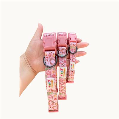 Western Dog Collar | Pink Cactus Print Collar | Adjustable Dog Collar | Eco-Friendly Pet Collar | Desert Darling
