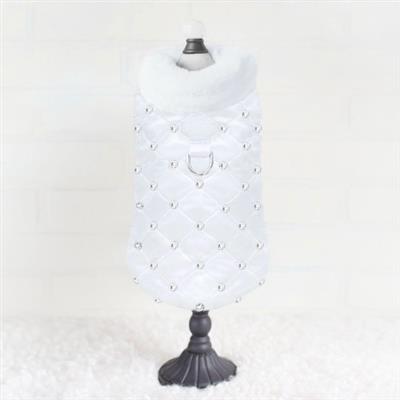 Glamour Baby Dog Coat: Snow