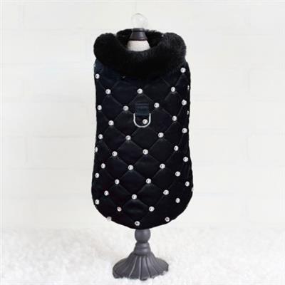 Glamour Baby Dog Coat: Caviar