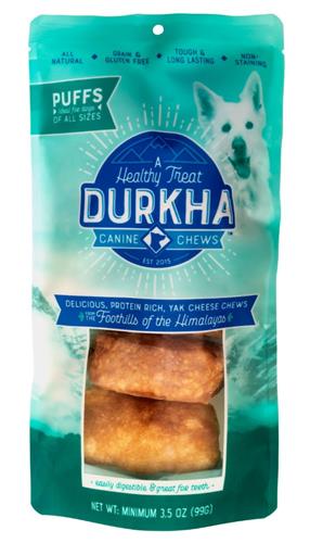 3.5 Oz Durkha Dog Chew Packaged Puffs