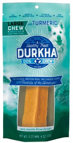 4 Oz Durkha Cheese Chew Turmeric - Large - 1 Pack