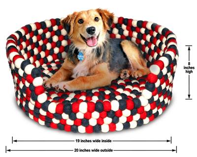 Felt Dog Bed - Assorted Colors