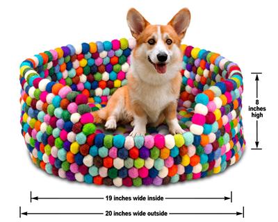 Felt Dog Bed - Assorted Colors