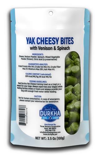 Yak Cheesy Bites with Venison and Spinach