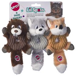 Spot Lil Spots Donut Crinklers Dog Toy Assorted, 1ea/7 in, 3 pk