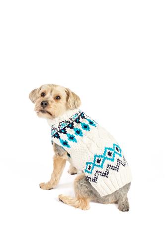 Coastal Cable Wool Dog Sweater