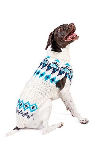 Coastal Cable Wool Dog Sweater