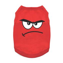 Angry Face Dog Shirt - Flame Scarlett Red