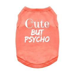 Cute But Psycho Dog Tank - Coral