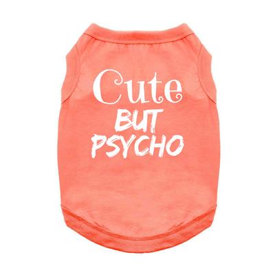 Cute But Psycho Dog Tank - Coral