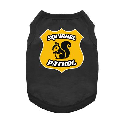 Squirrel Patrol Dog Tank - Jet Black