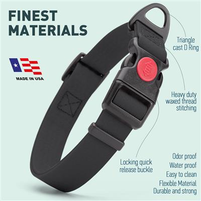 Waterproof Dog Collar with Safety Lock Buckle