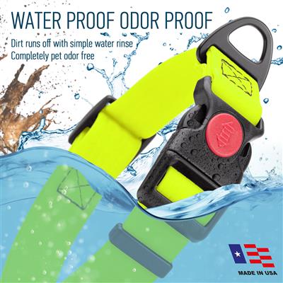 Waterproof Dog Collar with Safety Lock Buckle