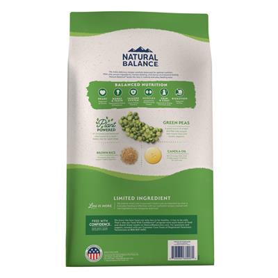 Natural Balance Pet Foods Limited Ingredient Plant Powered Vegan-Friendly Dry Dog Food 24lb
