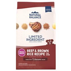 Natural Balance Pet Foods Limited Ingredient Small Breed Dry Dog Food Beef & Brown Rice 12lb