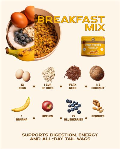 NEW!!! Breakfast Dog Food Topper - 7oz