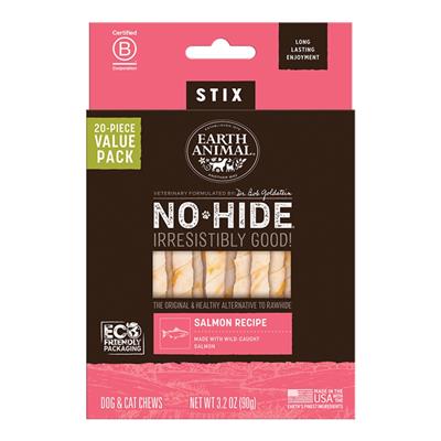 EARTH ANIMAL DOG NO-HIDE STIX SALMON VALUE 20 PACK