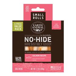 EARTH ANIMAL DOG NO-HIDE SALMON ROLLS SMALL VALUE 6 PACK