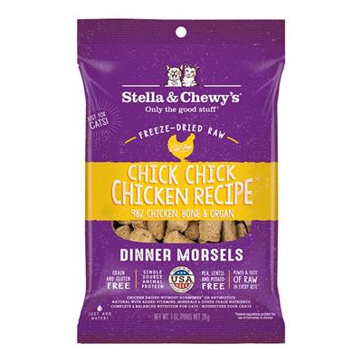 Stella & Chewys Cat Freeze Dried Dinner Morsels Chicken 1oz. (Case of 8)