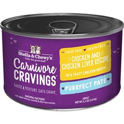 Stella and Chewys Cat Carnivore Cravings Pate Chicken and Liver 2.8oz. (Case of 24) - COPY