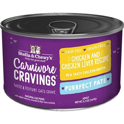 Stella and Chewys Cat Carnivore Cravings Pate Chicken and Liver 2.8oz. (Case of 24) - COPY