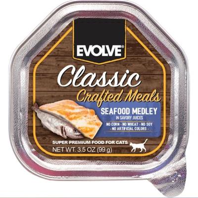 Evolve Classic Wet Cup Cat Food Seafood 3.5oz. (Case of 15)