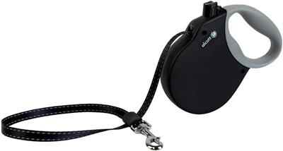 Alcott Adventure Retractable Belt Leash Black Meidum-16Ft