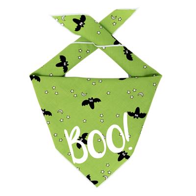 Halloween Bandana | Halloween Dog Bandana | Bats | Green Bandana | BOO