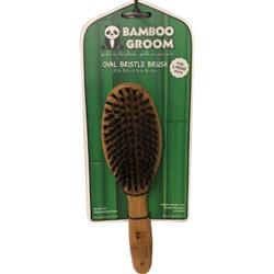 Bamboo Groom Oval Boar Bristle Brush Large
