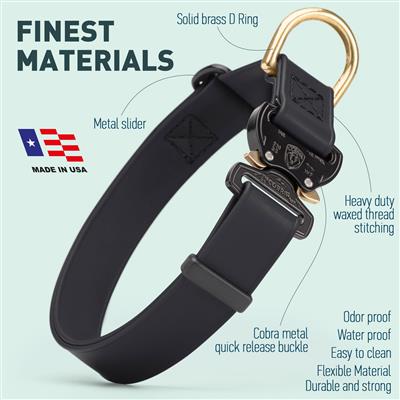 Biothane Dog Collar with Cobra Metal Buckle