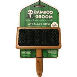 Bamboo Groom Soft Slicker Brush Large