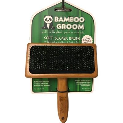 Bamboo Groom Soft Slicker Brush Large
