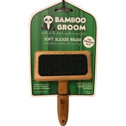 Bamboo Groom Soft Slicker Brush Medium