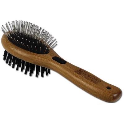 Bamboo Groom Combo Brush with Bristles and Pins Small/Medium