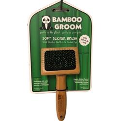 Bamboo Groom Soft Slicker Brush Small
