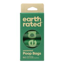 Earth Rated Dog Poop Bag Dog Unscented 4 Roll 60 Count