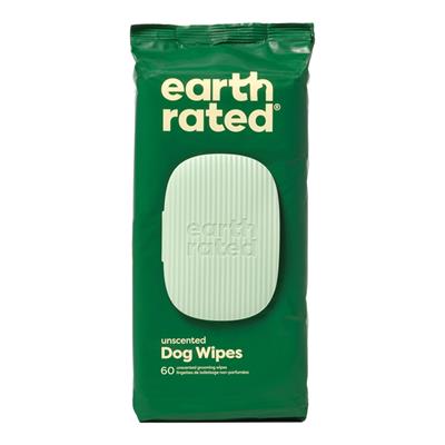 Earth Rated Dog Grooming Wipes Unscented 60 Count
