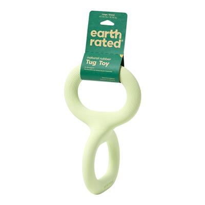 EARTH RATED DOG TUG TOY GREEN RUBBER LARGE