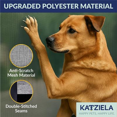 Katziela Magnetic Screen Door 38x83 – Pet &amp; Kid-Friendly Mesh with Extra Bottom Magnets – Heavy-Duty, Hands-Free Closure, Keeps Bugs Out &amp; Lets Fresh Air In
