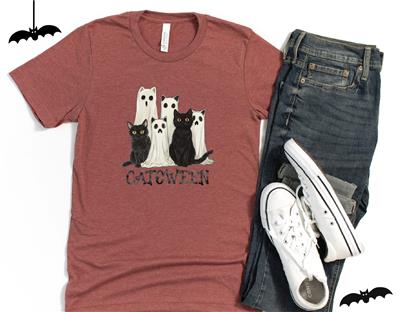 People Shirt | Cat Mom Shirt | Cat Shirts | Halloween Printed Tshirt | Human Cat Gear | Unisex | CATOWEEN