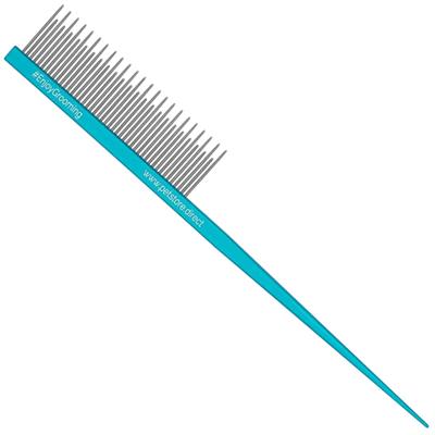 7" Teal Rat Tail Dematting Comb by PetStore.Direct