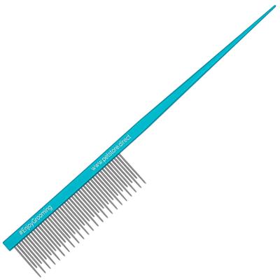 7" Teal Rat Tail Dematting Comb by PetStore.Direct