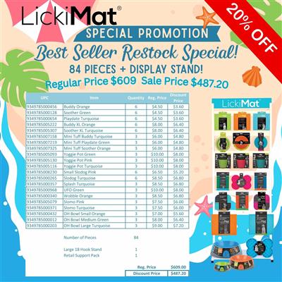 LickiMat Summer Restock Sale! 20% Off