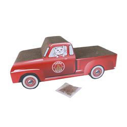 Turbo® by Coastal Truck Cat Scratcher, Red, 21"L x 6.25"H x 8"W