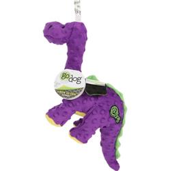 Godog Dinos Bruto The Brontosaurus Dog Toy Purple Large