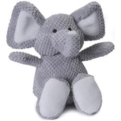 Godog Checkers Elephant Dog Toy Gray Large