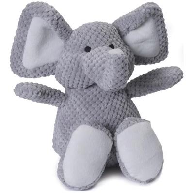 Godog Checkers Elephant Dog Toy Gray Large