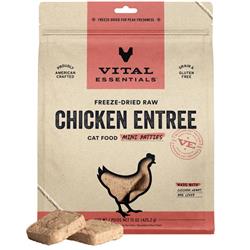 Vital Essentials Cat Freeze Dried Mini Patties Raw Chicken 15Oz